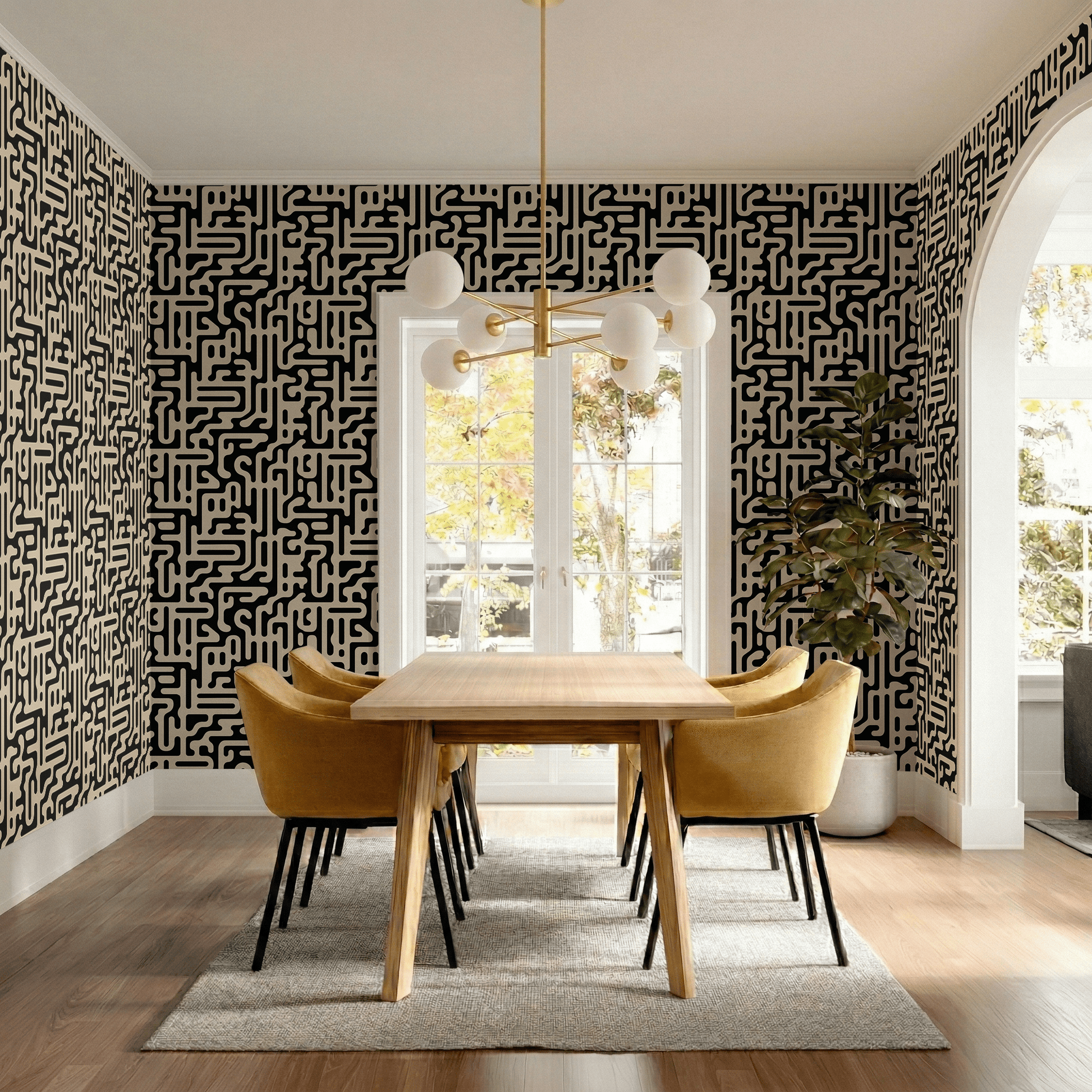 Milo Maze Wallpaper - Painted Paper