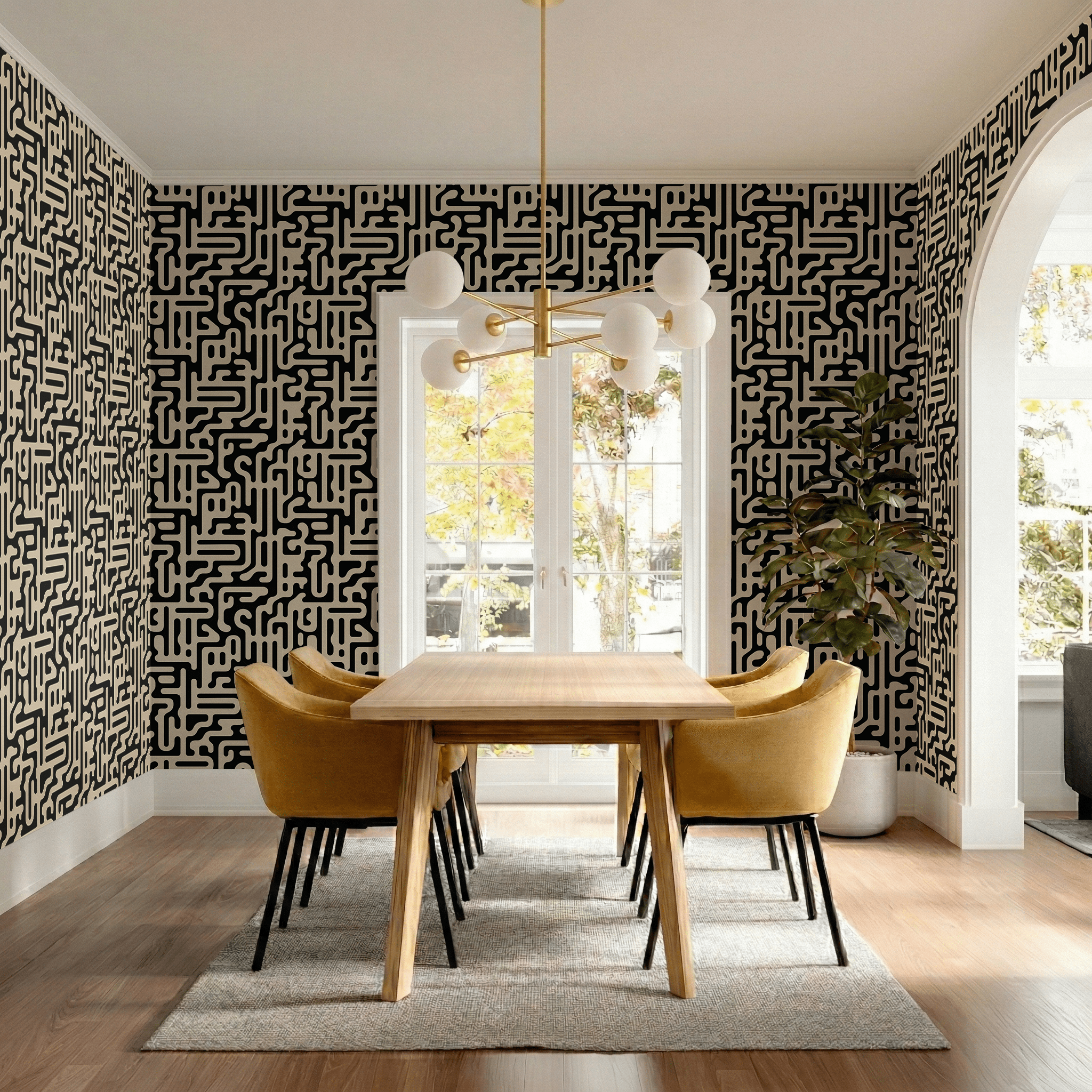 Milo Maze Wallpaper - Painted Paper