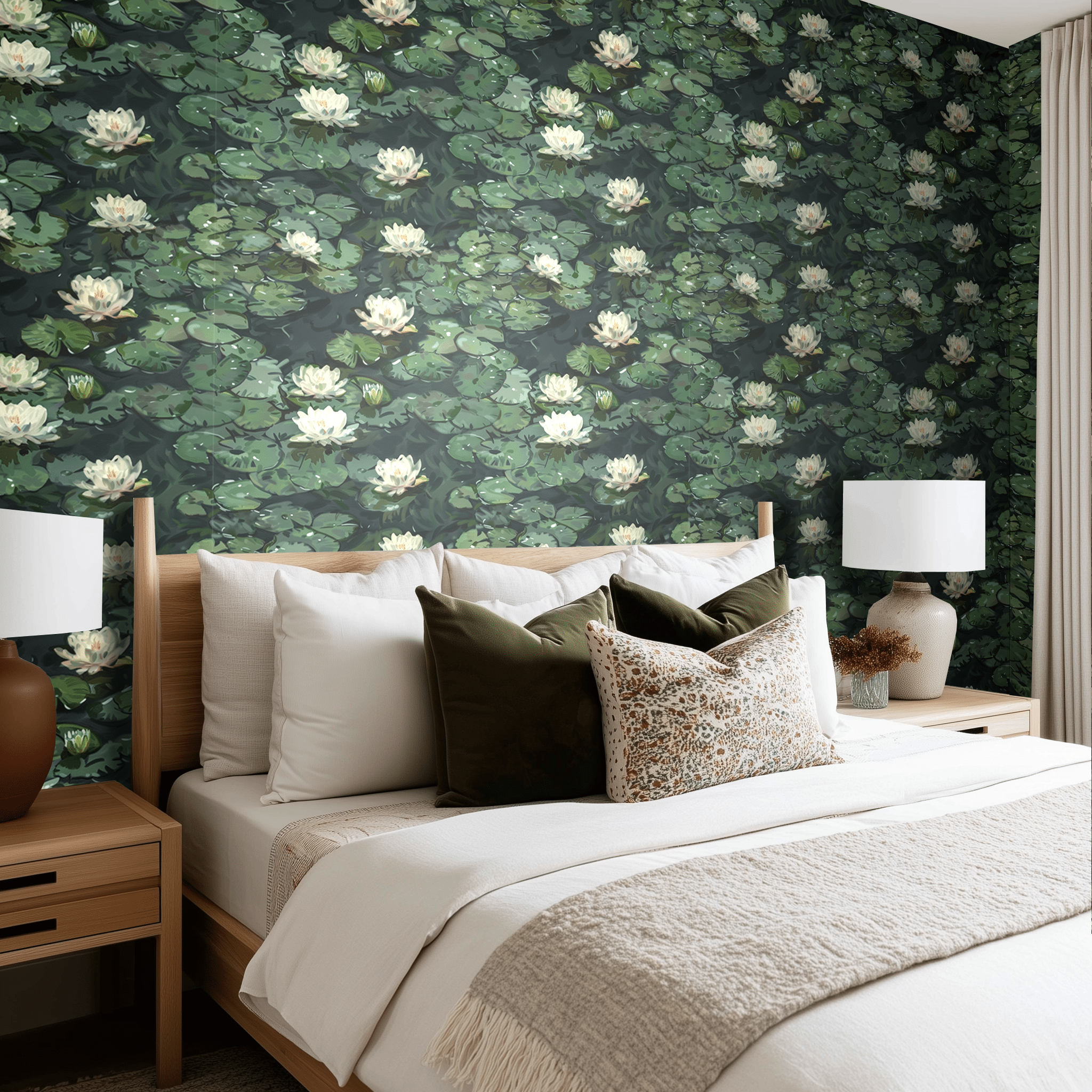 Milton Lillies Wallpaper - Painted Paper