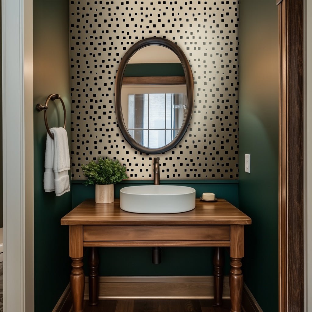 Minimal Squares Wallpaper - Painted Paper