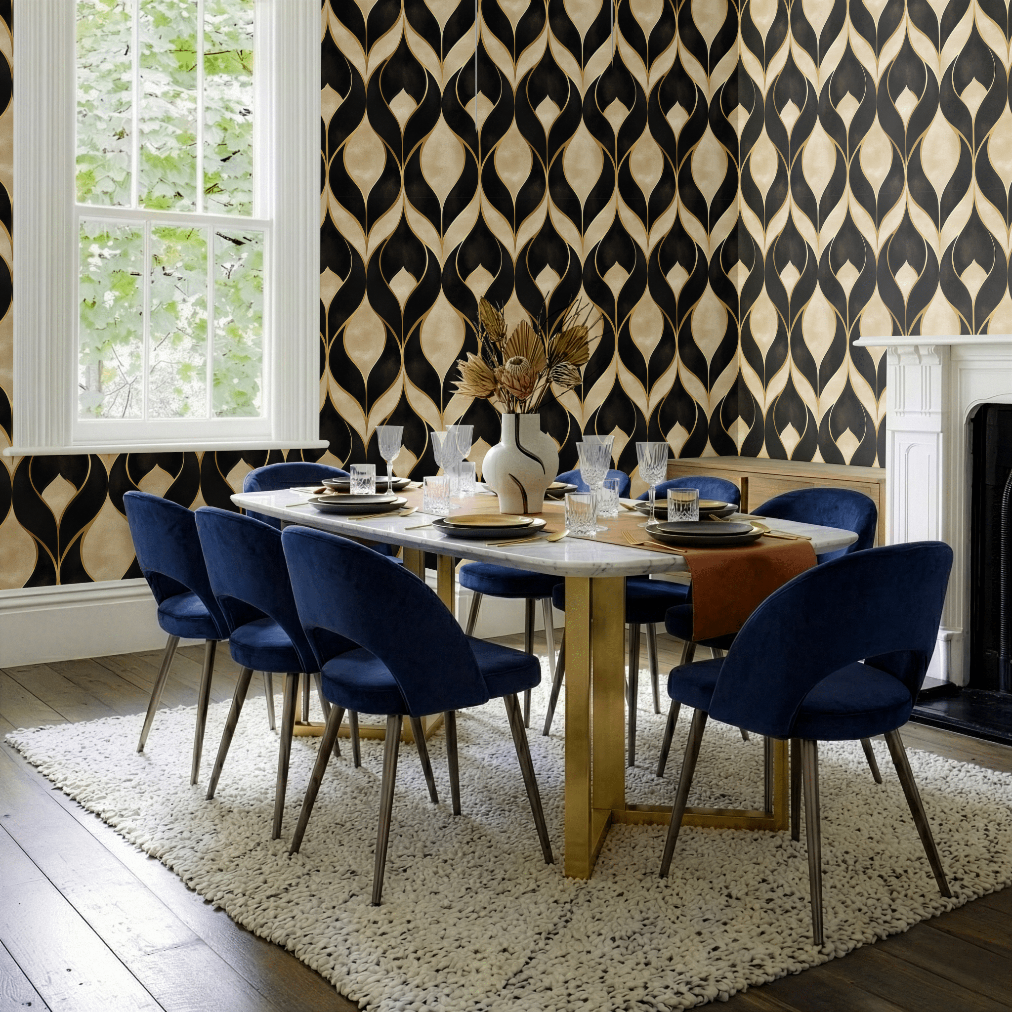 Mireille Wallpaper - Painted Paper