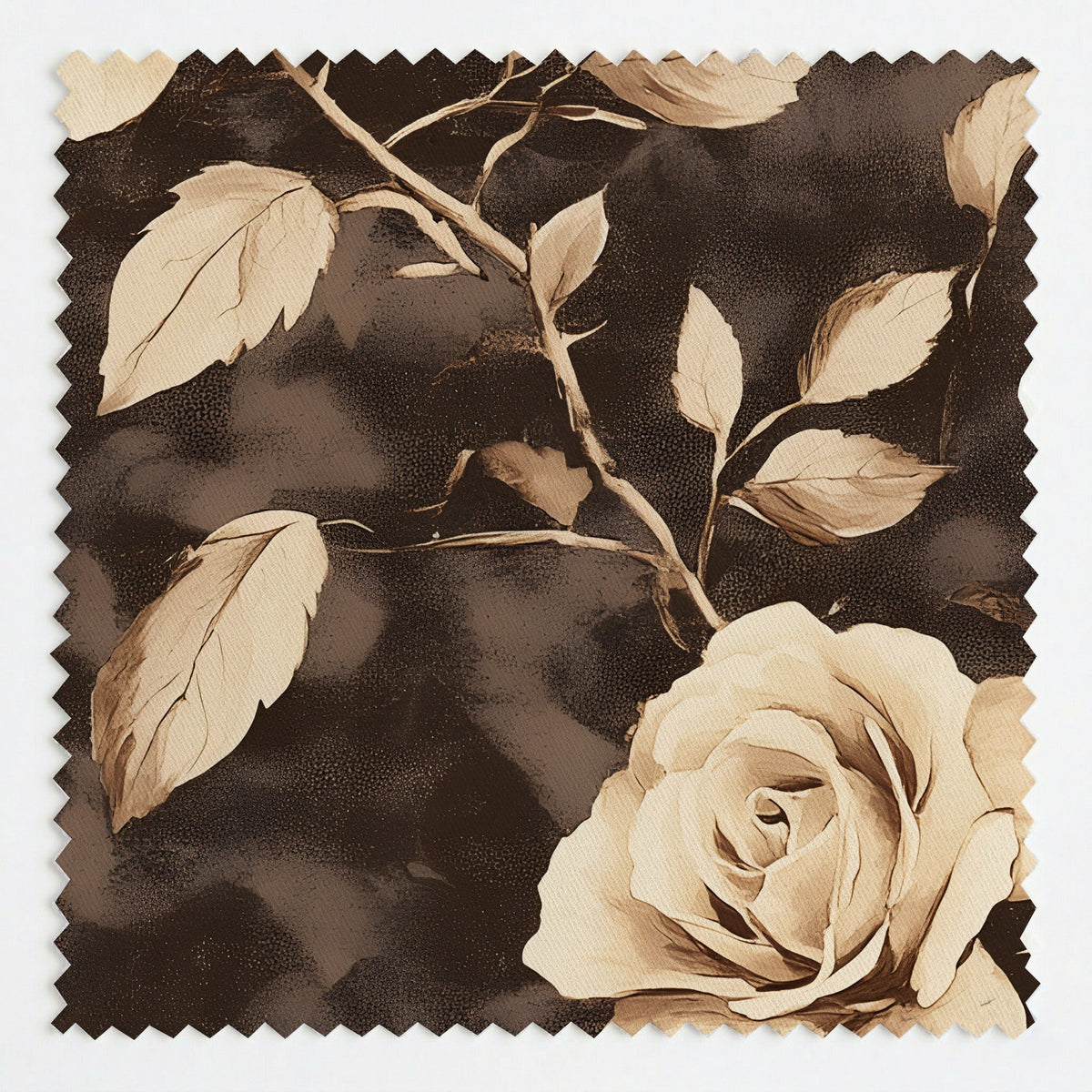 Mocha Magnolia - Fabric - Painted Paper