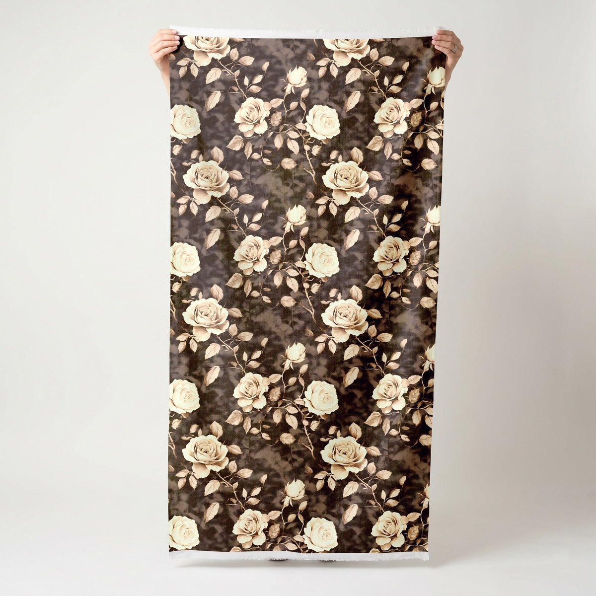 Mocha Magnolia - Fabric - Painted Paper