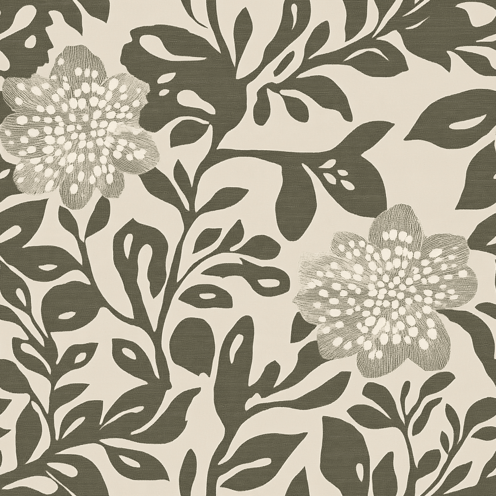 Modern Flora Wallpaper - Painted Paper