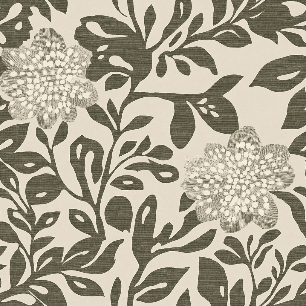Modern Flora Wallpaper - Painted Paper