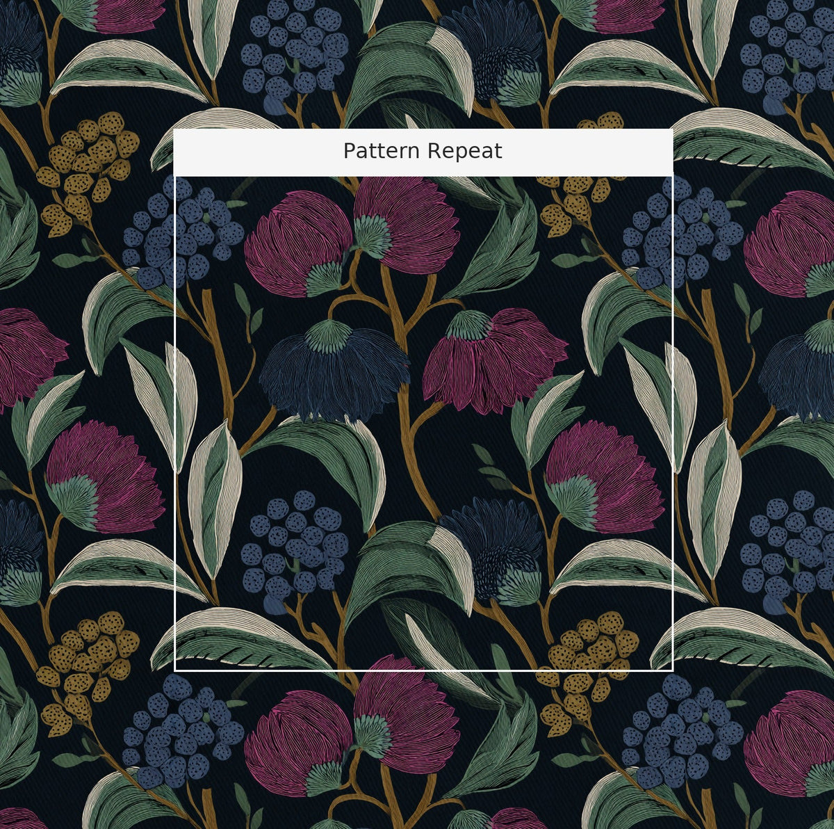 Moody Margo - Fabric - Painted Paper