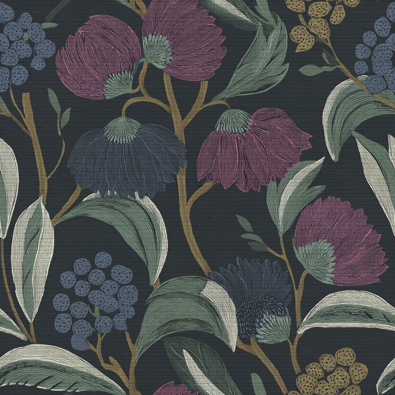 Moody Margo Faux Grasscloth Wallpaper