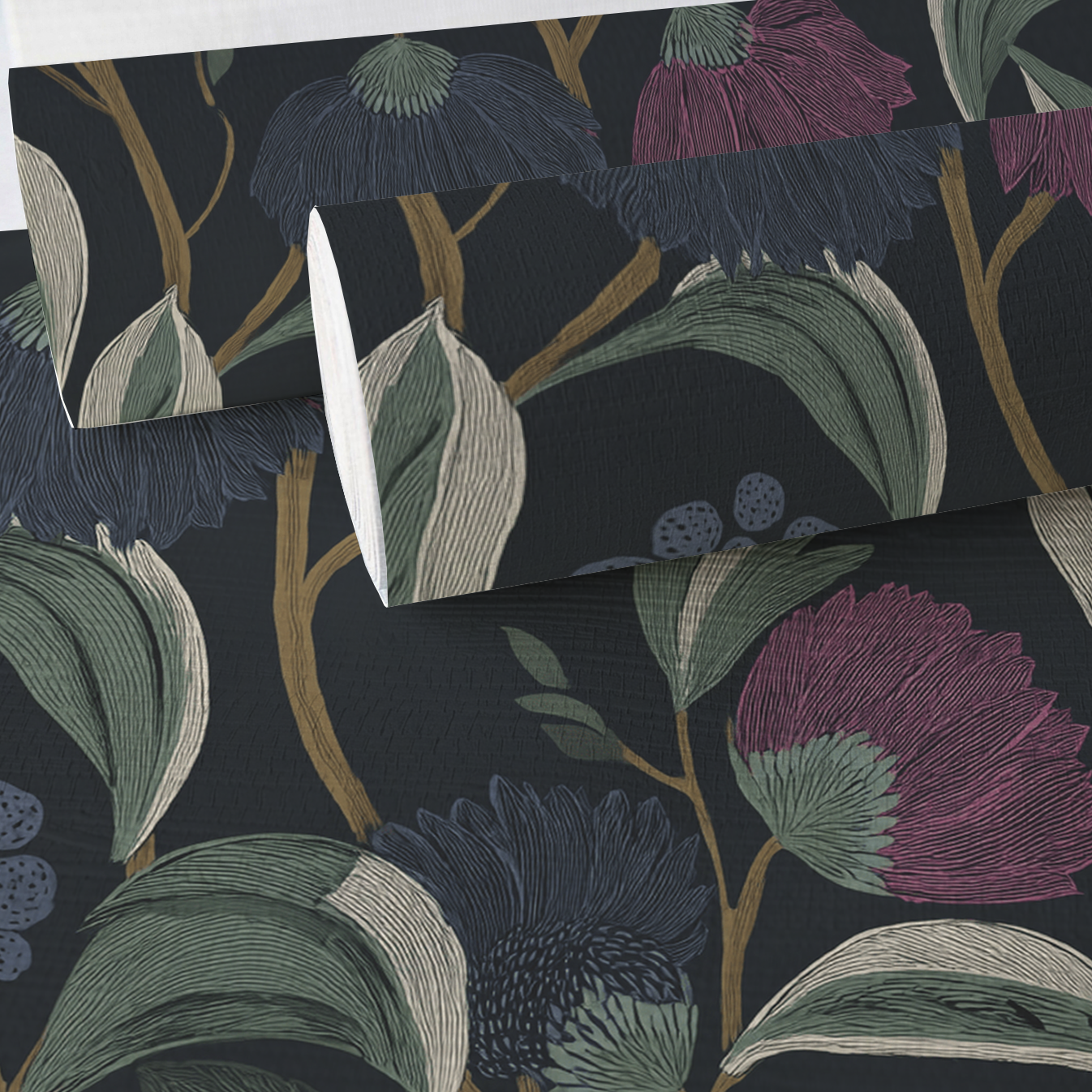 Moody Margo Faux Grasscloth Wallpaper