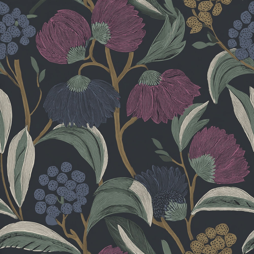 Moody Margo Wallpaper - Painted Paper