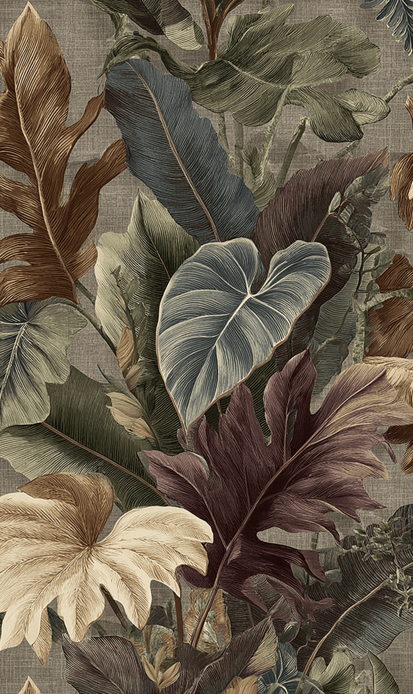Moody Tropical Layers - Tapestry - Painted Paper