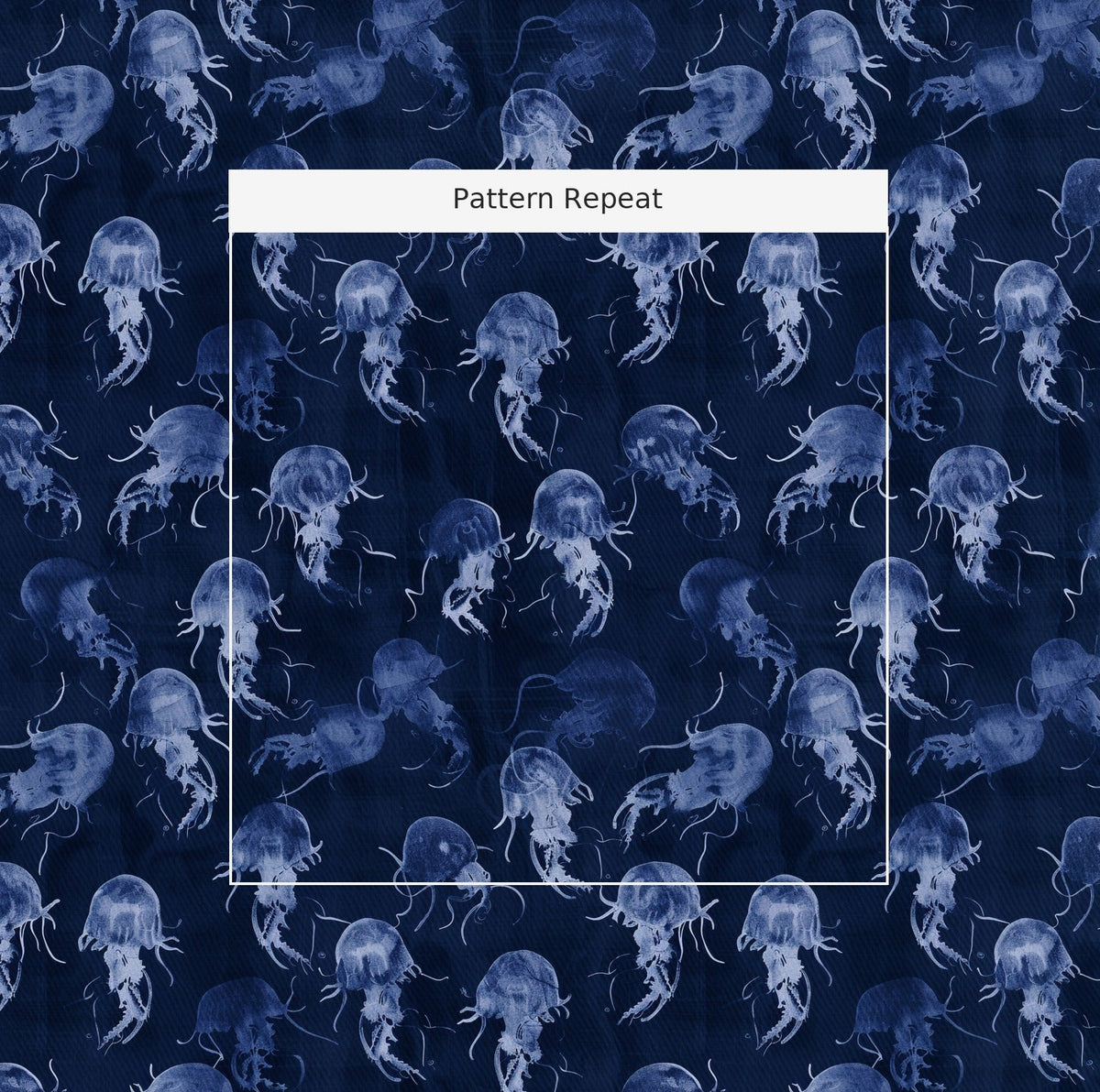 Moon Jelly Drift - Fabric - Painted Paper