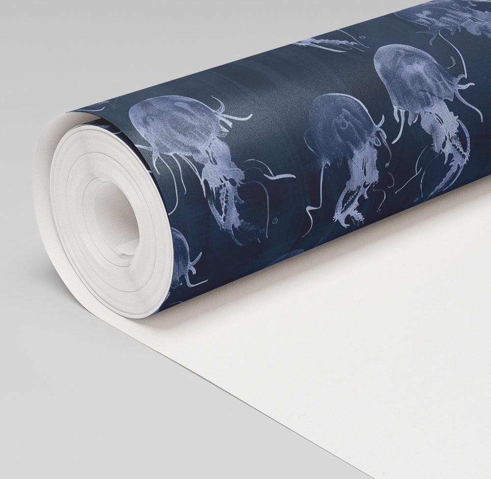 Moon Jelly Drift Wallpaper - Painted Paper