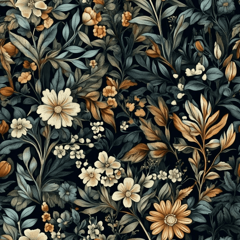 Moonlit Botanica Wallpaper - Painted Paper