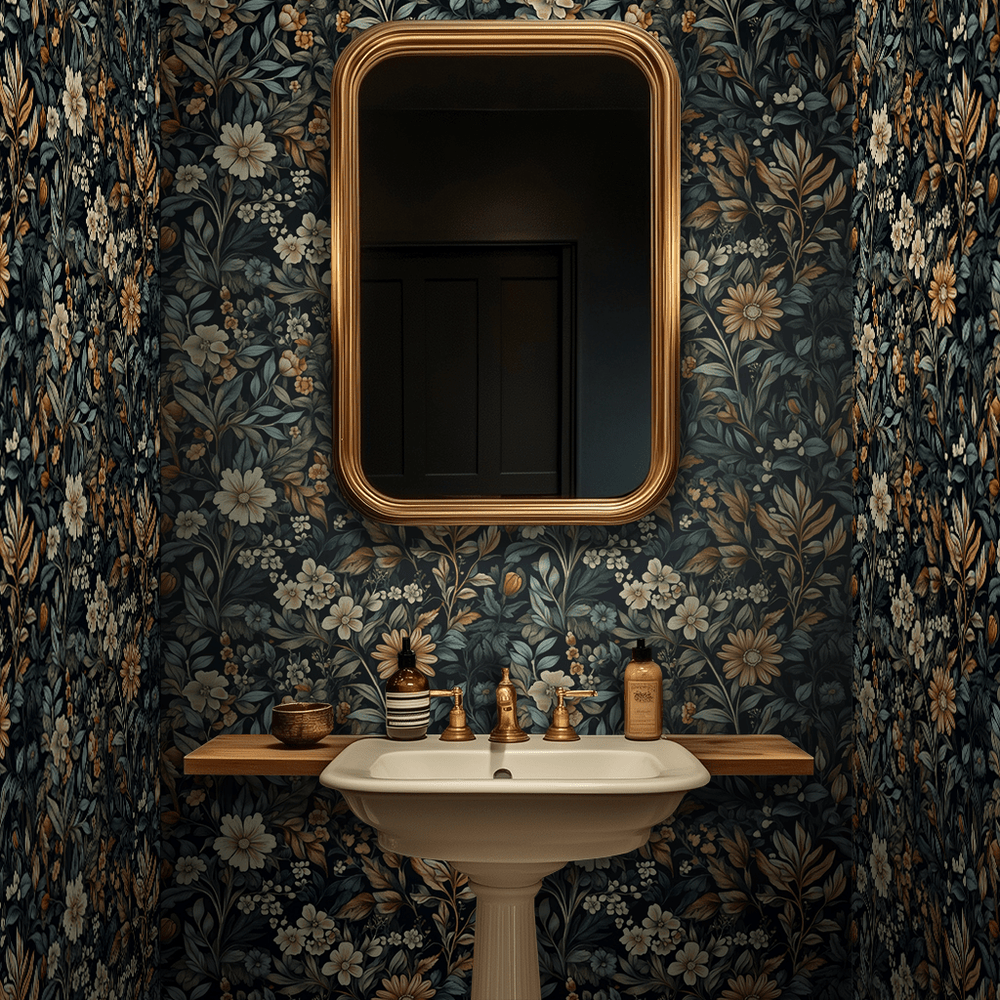 Moonlit Botanica Wallpaper - Painted Paper