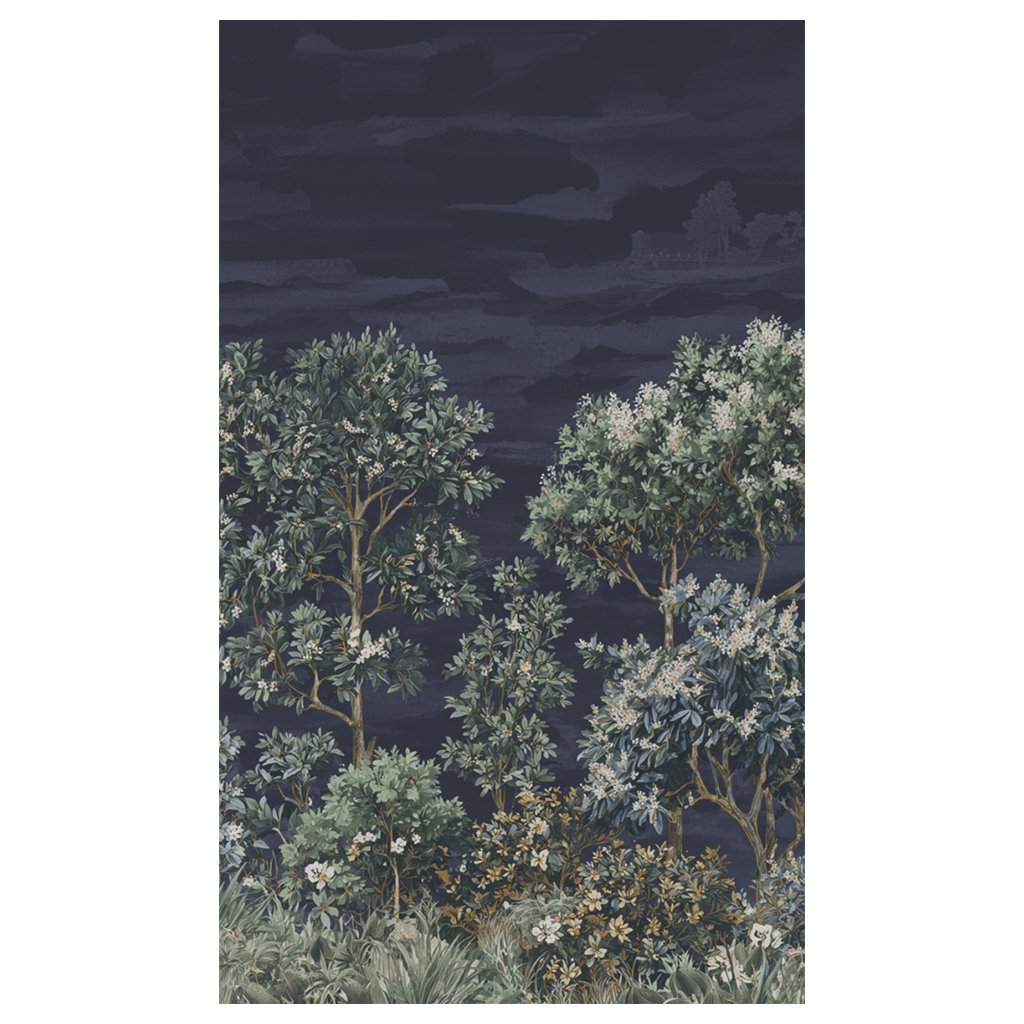 Moonlit Garden - Tapestry - Painted Paper