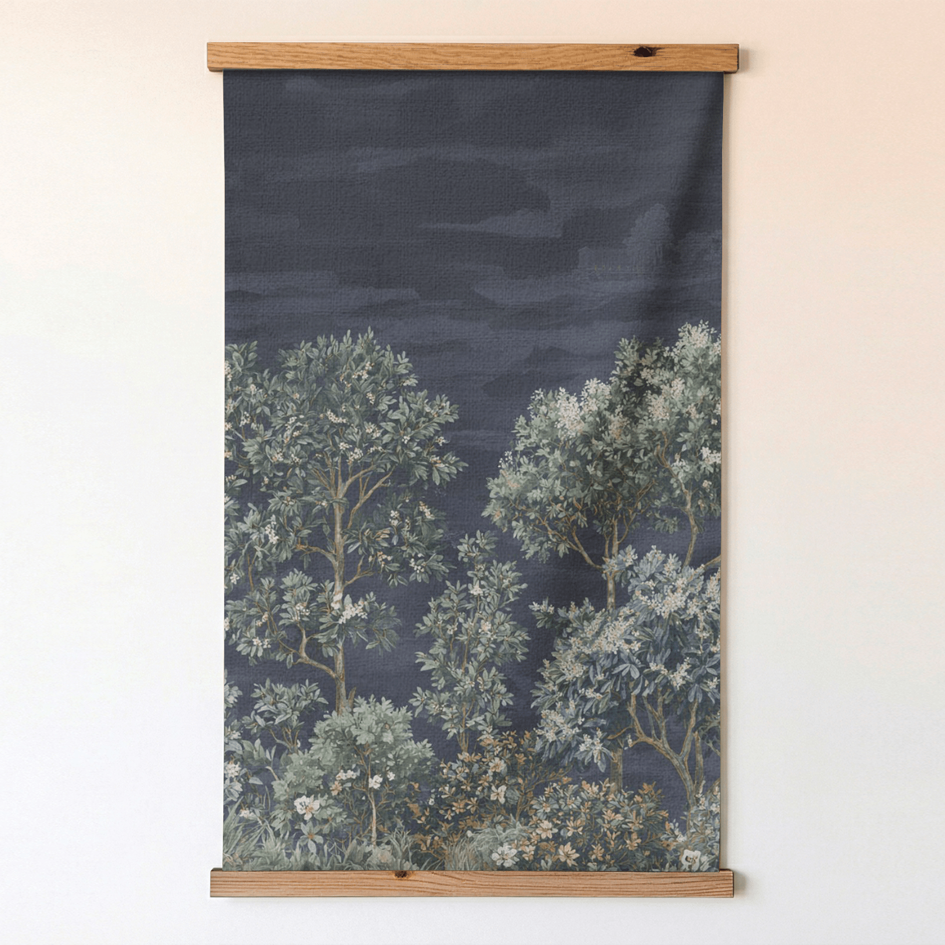 Moonlit Garden - Tapestry - Painted Paper
