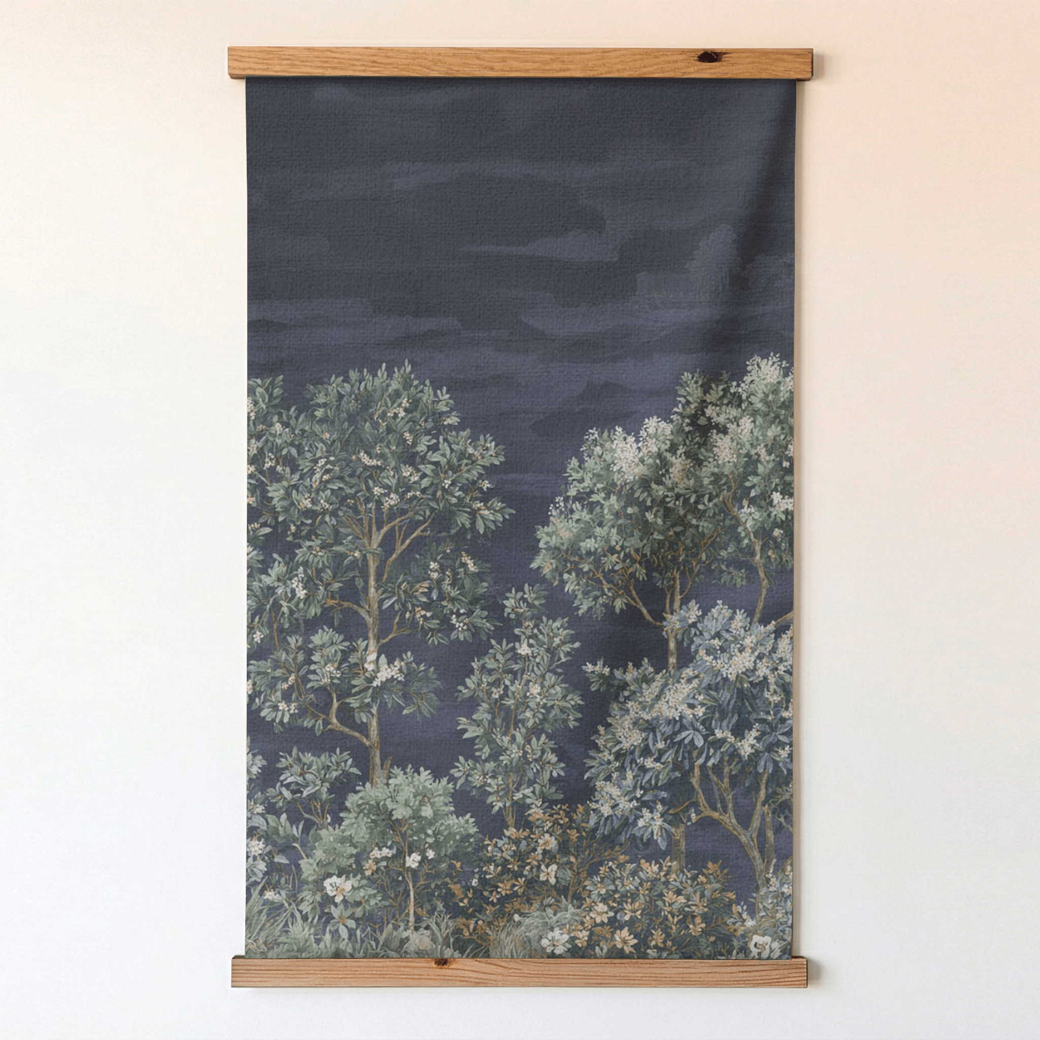 Moonlit Garden - Tapestry - Painted Paper