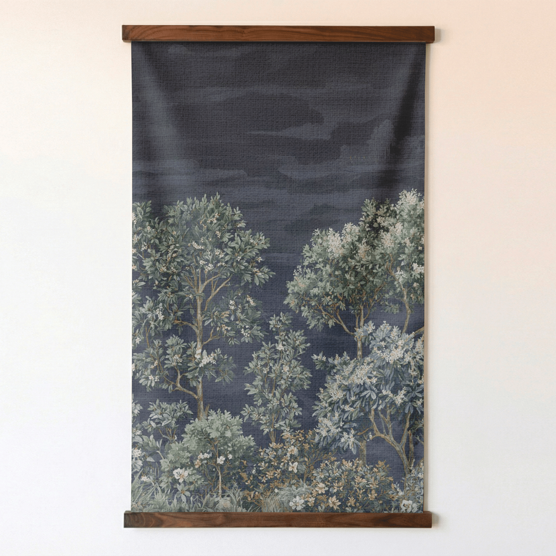 Moonlit Garden - Tapestry - Painted Paper