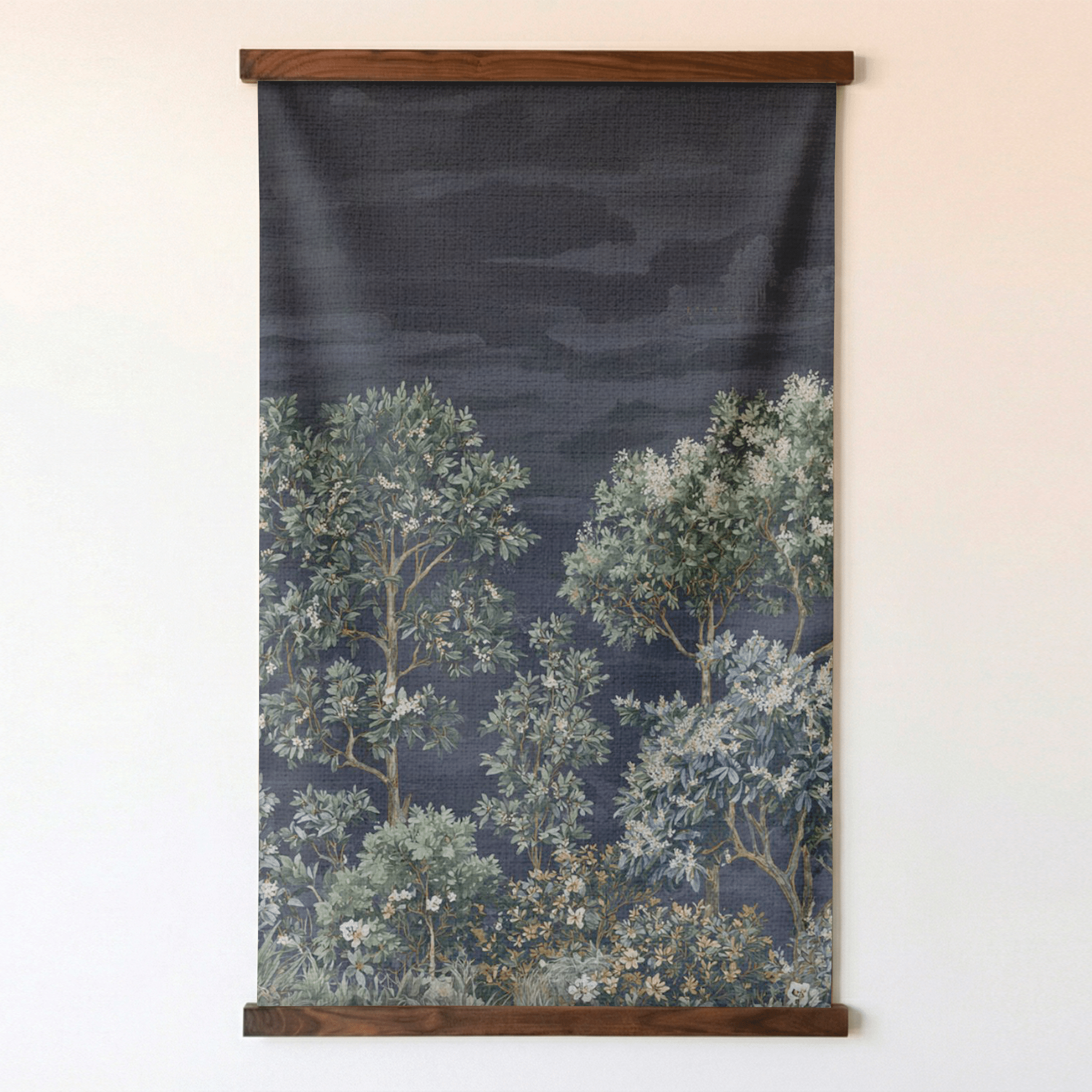 Moonlit Garden - Tapestry - Painted Paper