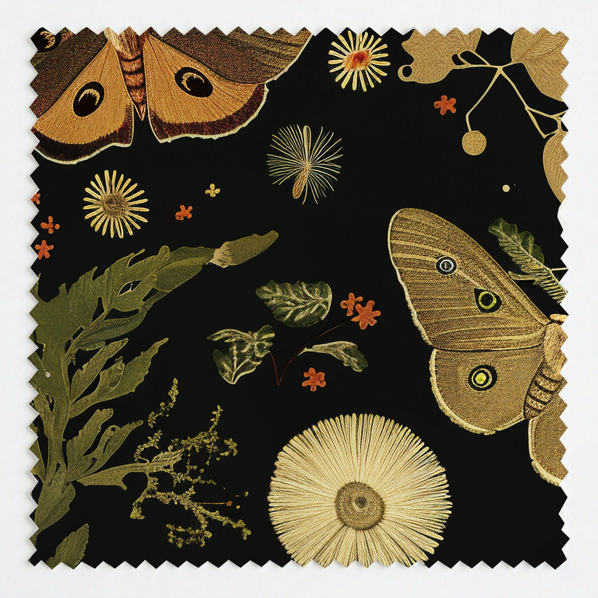 Moonlit Lepidoptera - Fabric - Painted Paper