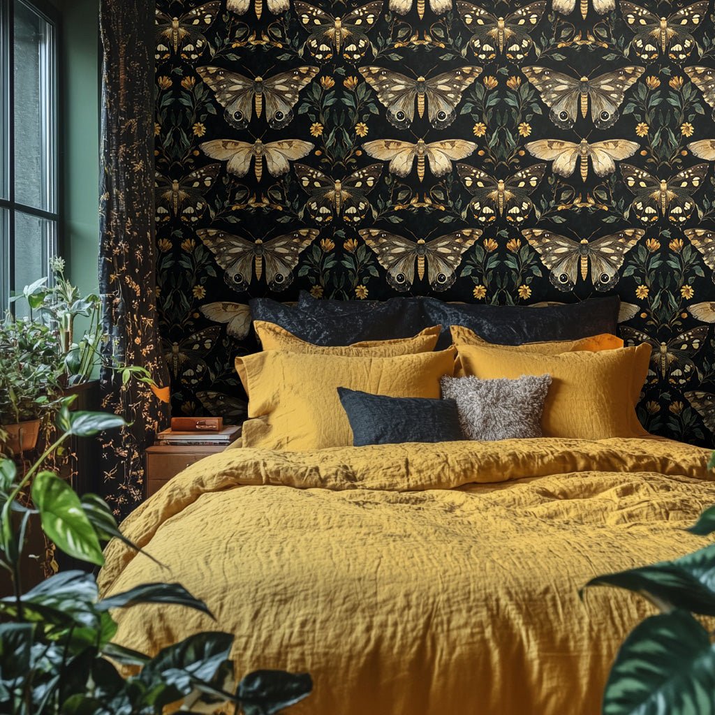 Morrigan Moths Wallpaper – Painted Paper