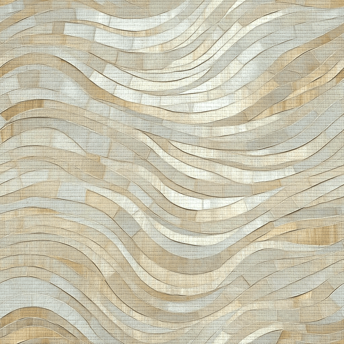Mosaic Harmony Faux Grasscloth Wallpaper - Painted Paper