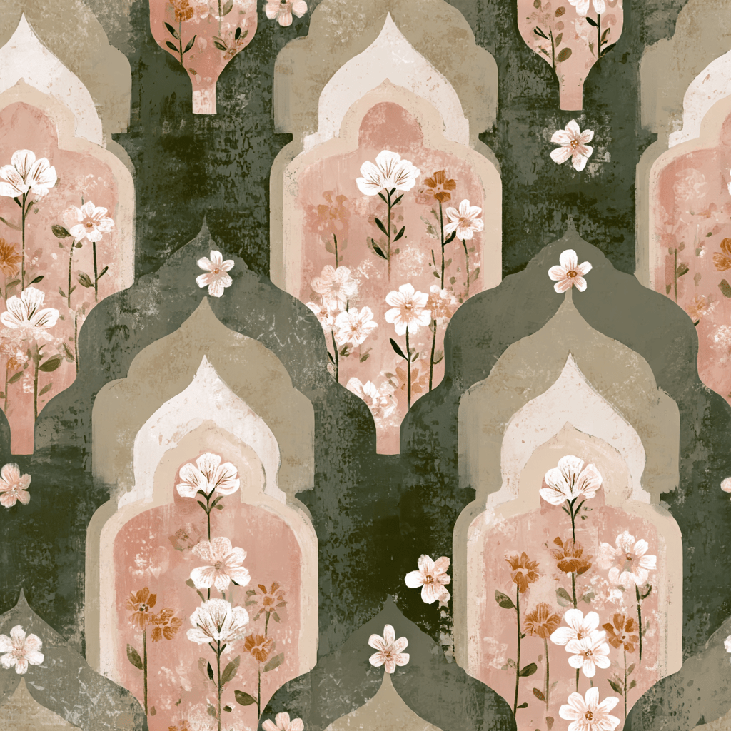 Mosaic Layer Wallpaper - Painted Paper