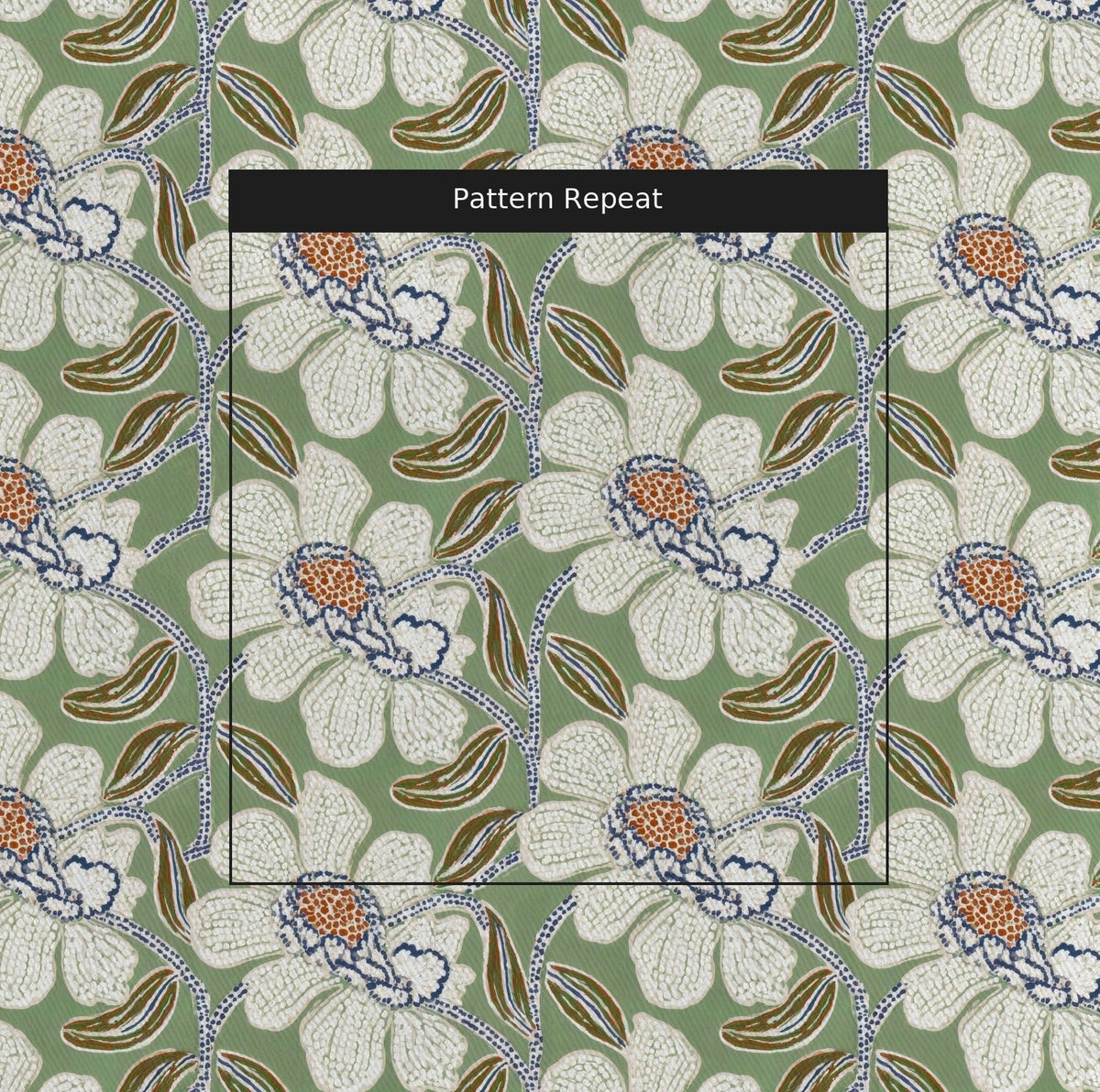 Mosaic Meadows - Fabric - Painted Paper