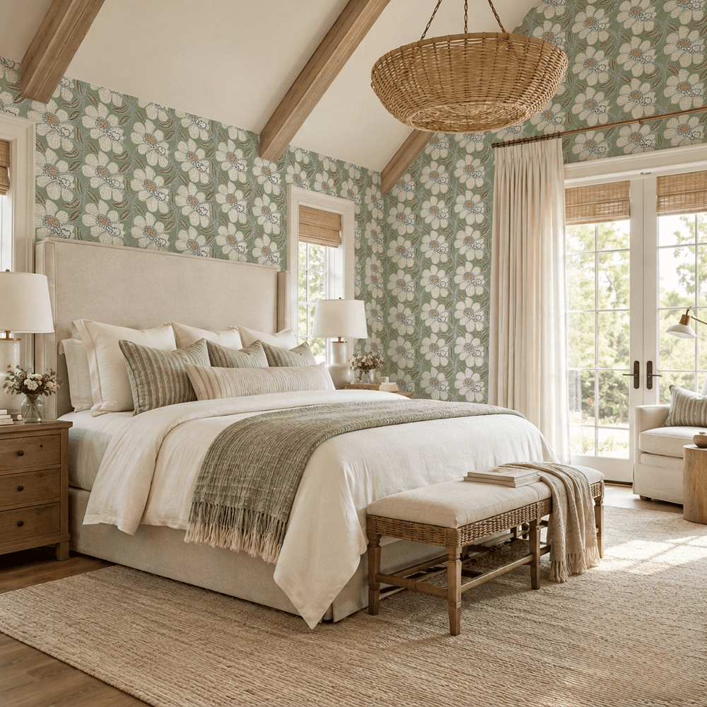 Mosaic Meadows Wallpaper - Painted Paper