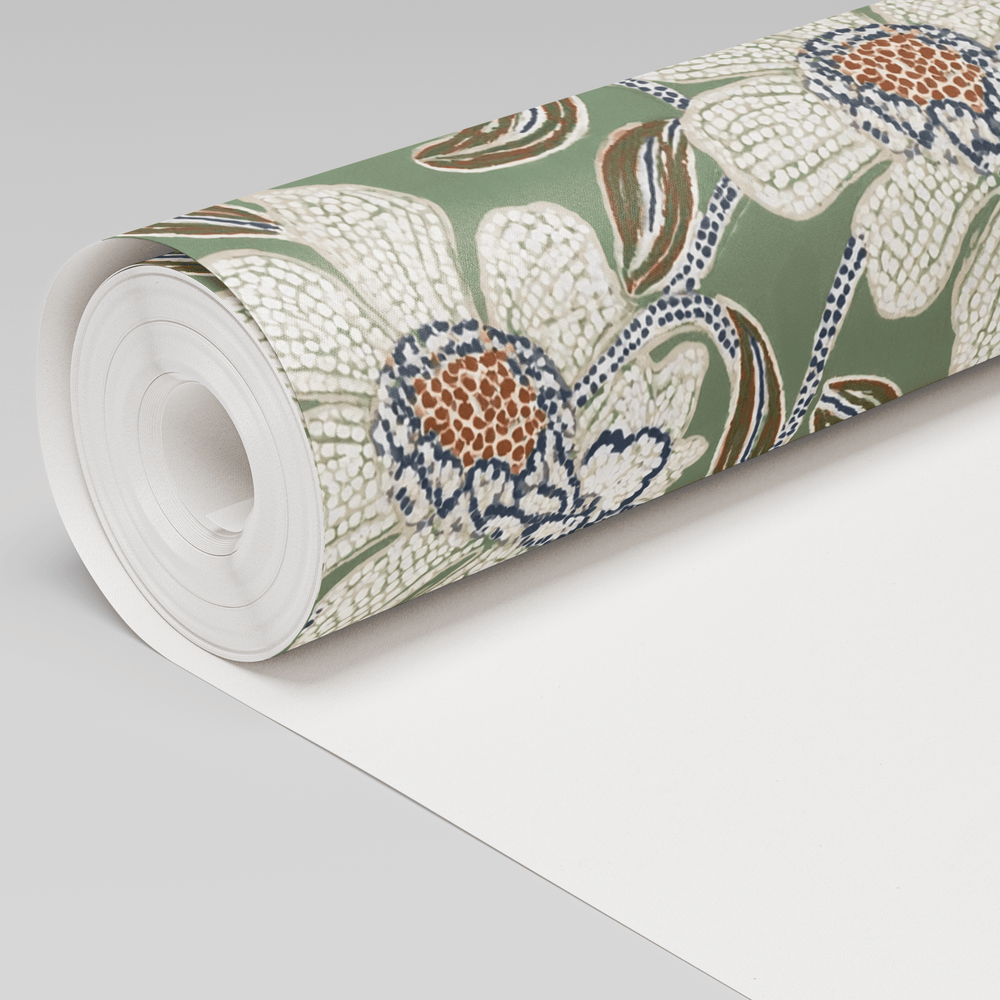 Mosaic Meadows Wallpaper - Painted Paper