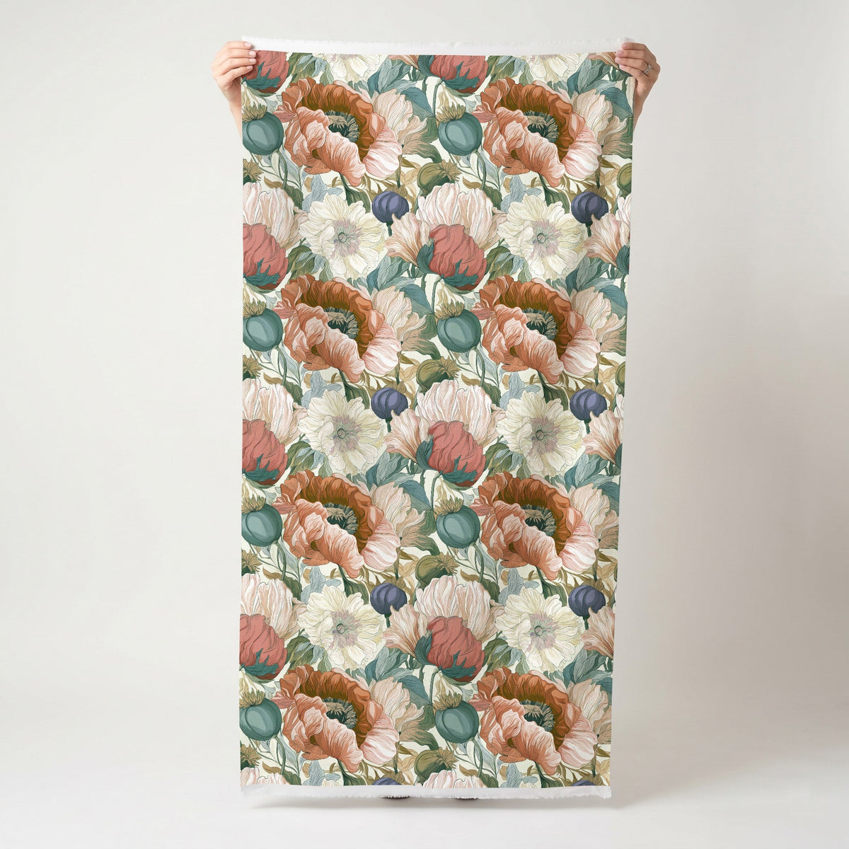 Muted Garden - Fabric - Painted Paper