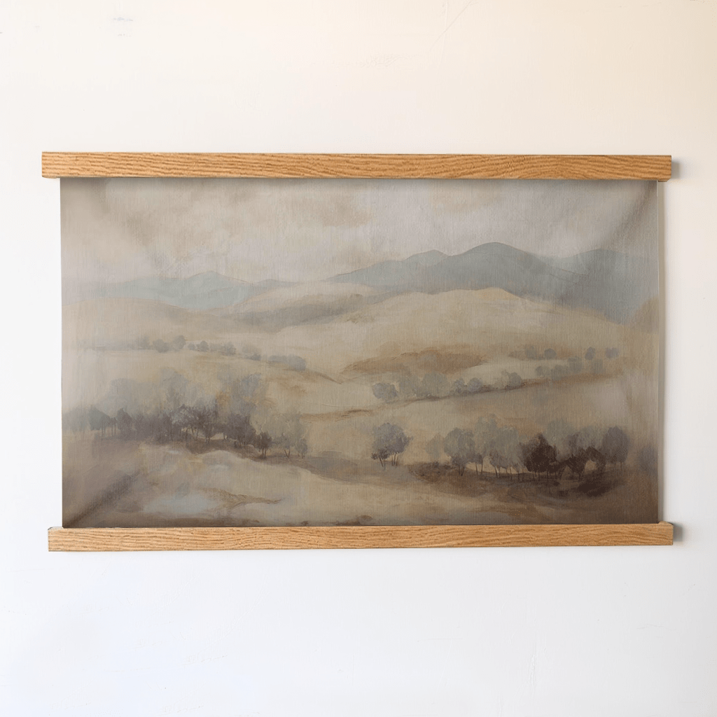 Muted Landscape - Tapestry - Painted Paper