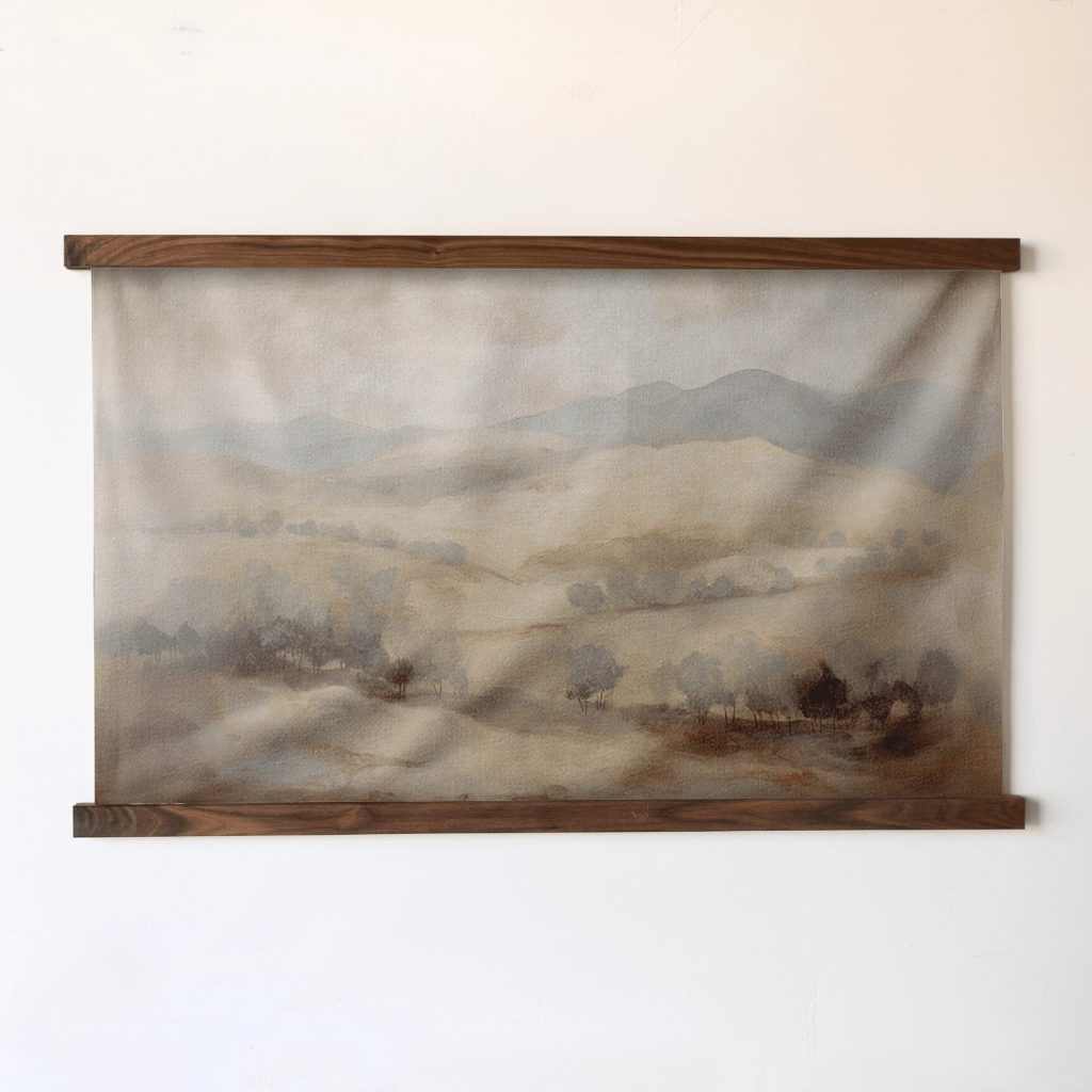 Muted Landscape - Tapestry - Painted Paper