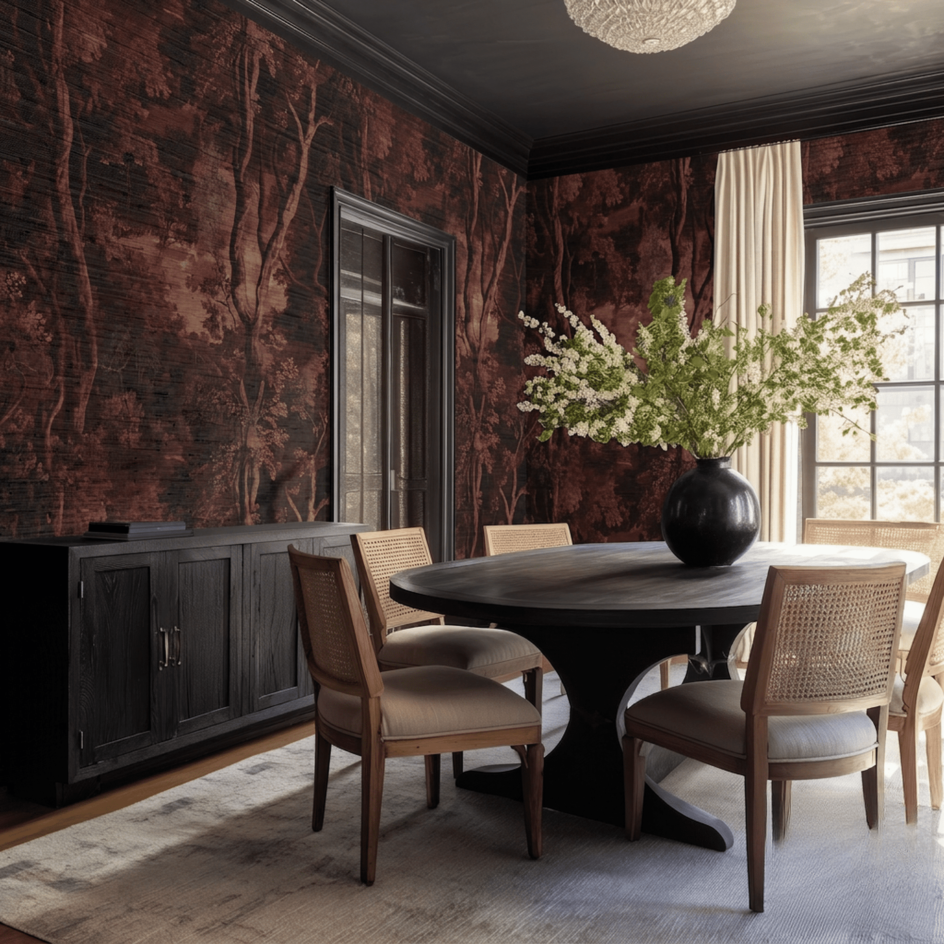 Nerissa Faux Grasscloth Wallpaper - Painted Paper