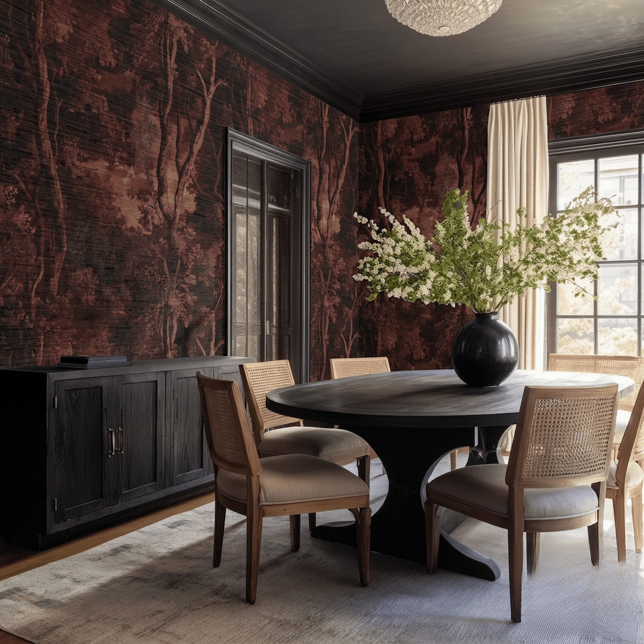 Nerissa Faux Grasscloth Wallpaper - Painted Paper