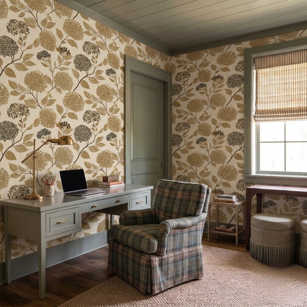 Neutral Petals Wallpaper - Painted Paper