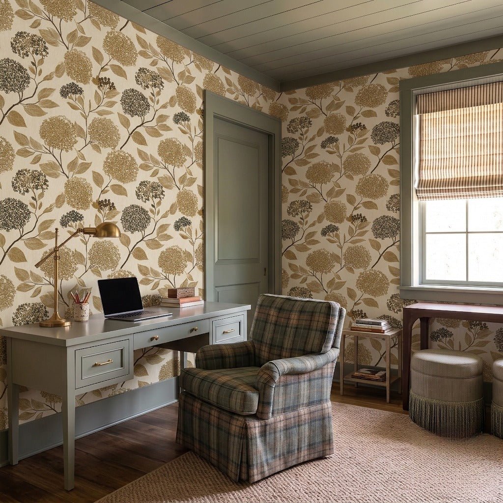 Neutral Petals Wallpaper - Painted Paper