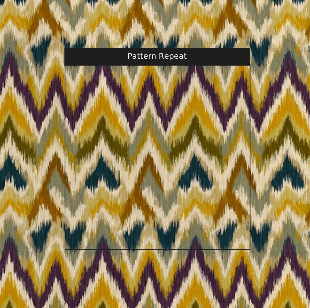 Nicole - Chevron Ikat - Fabric - Painted Paper