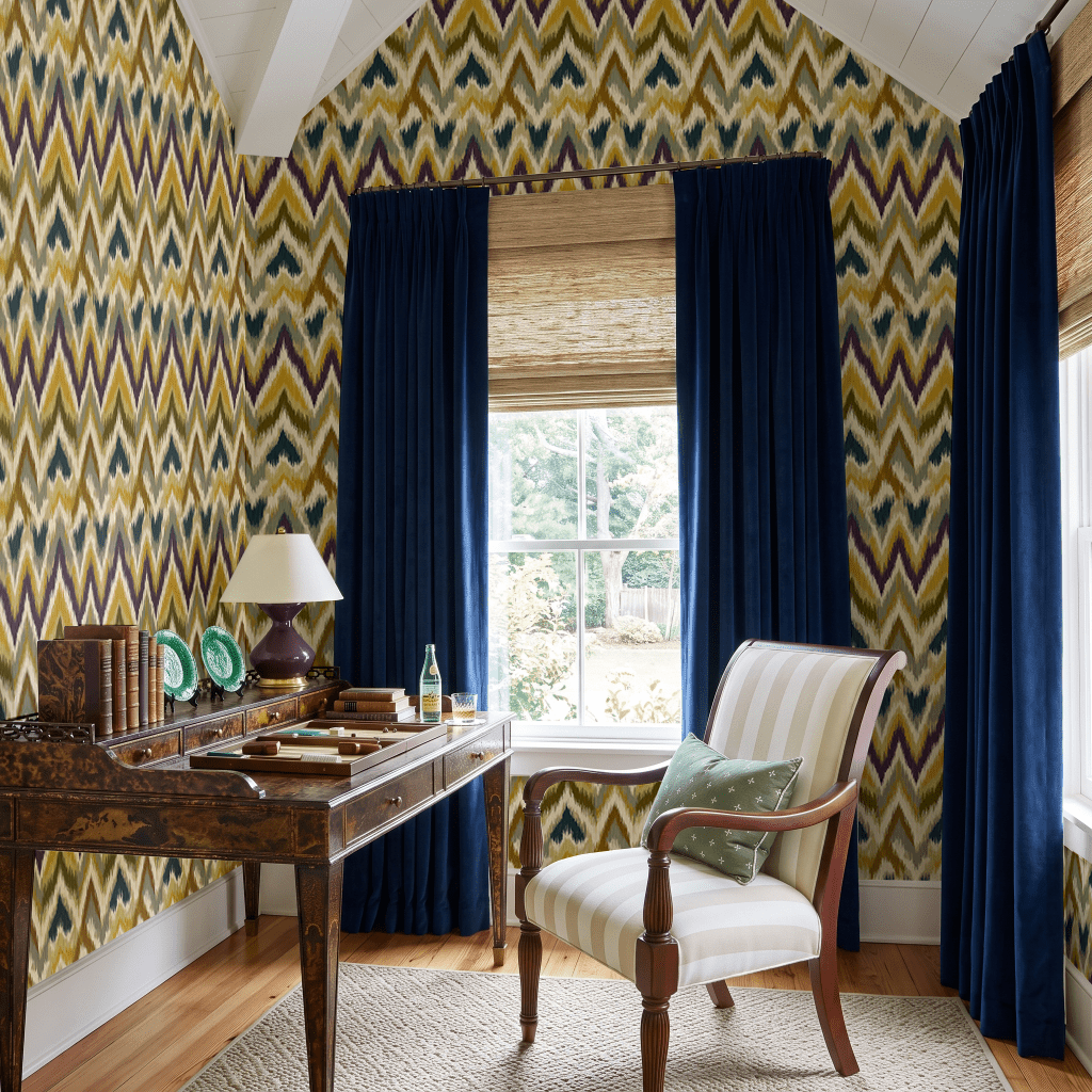 Nicole - Chevron Ikat Wallpaper - Painted Paper