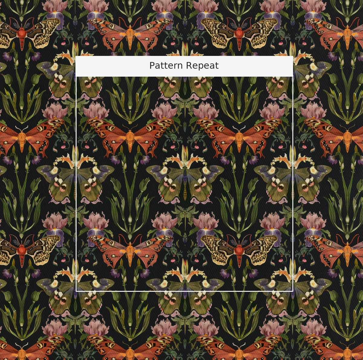 Nocturne Meadow - Fabric - Painted Paper