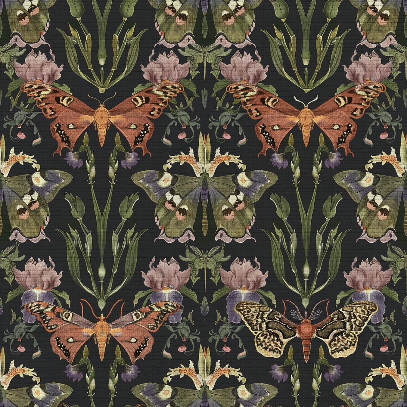 Nocturne Meadow Faux Grasscloth Wallpaper