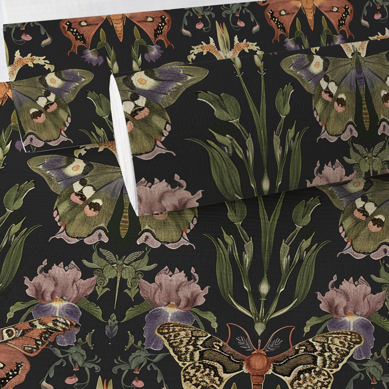 Nocturne Meadow Faux Grasscloth Wallpaper