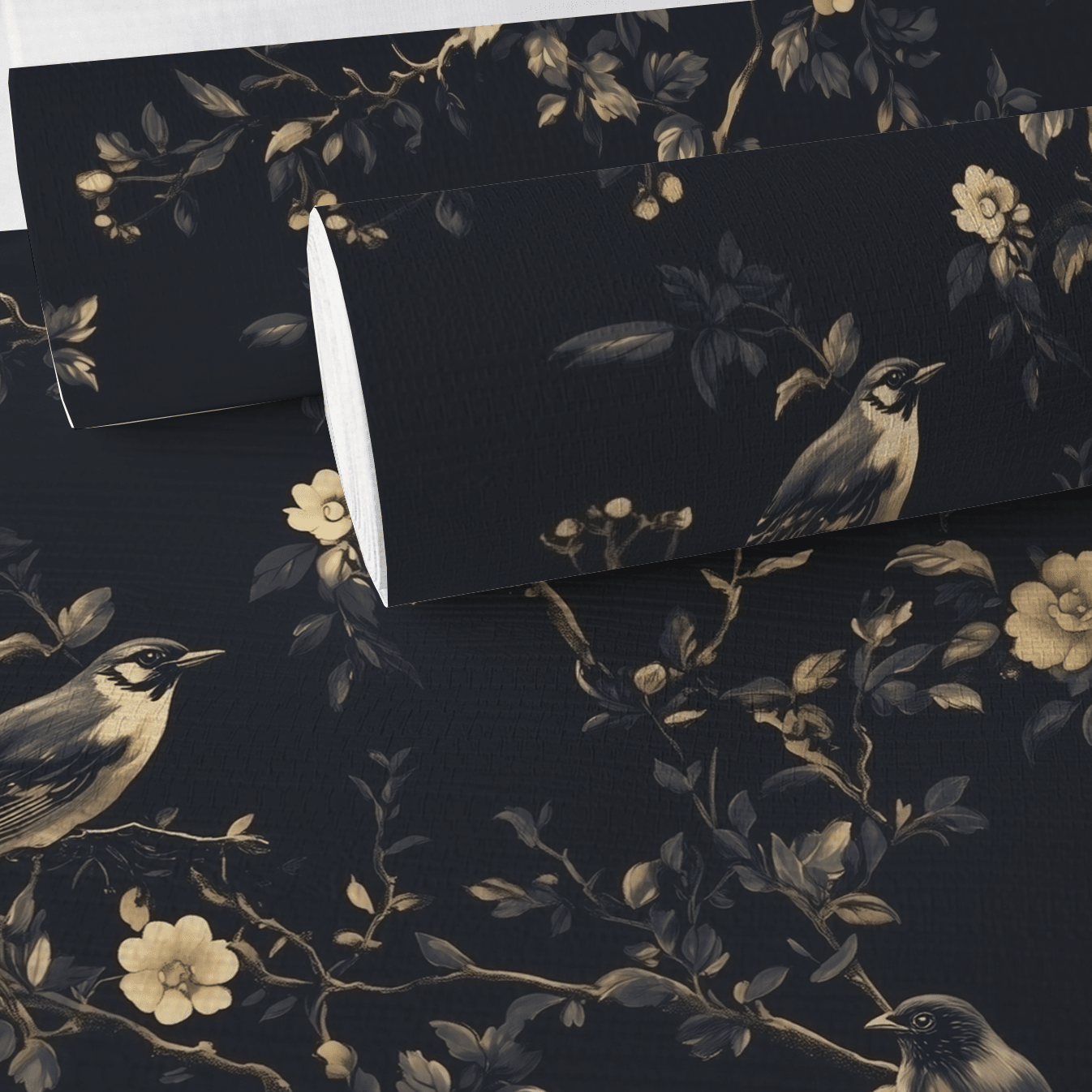Nocturne & Nest Faux Grasscloth Wallpaper - Painted Paper