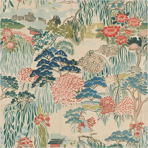 Nostalgic Garden 1 Faux Grasscloth Wallpaper - Painted Paper