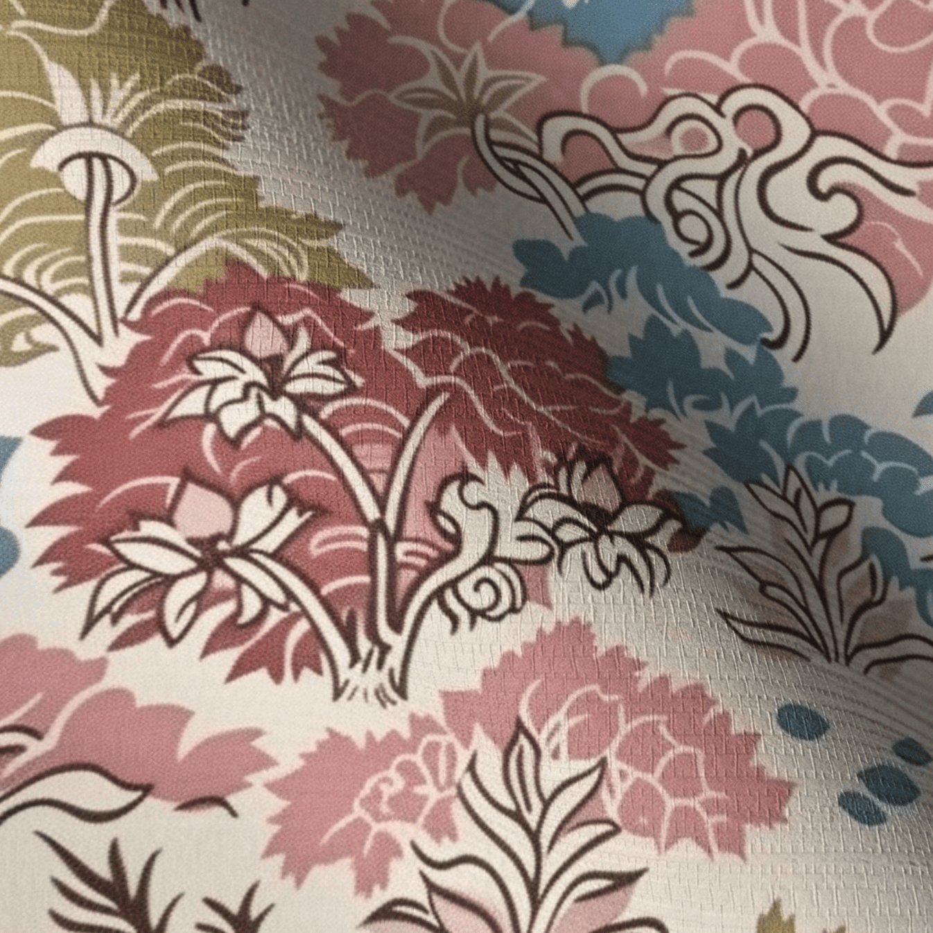 Nostalgic Garden 2 Faux Grasscloth Wallpaper - Painted Paper