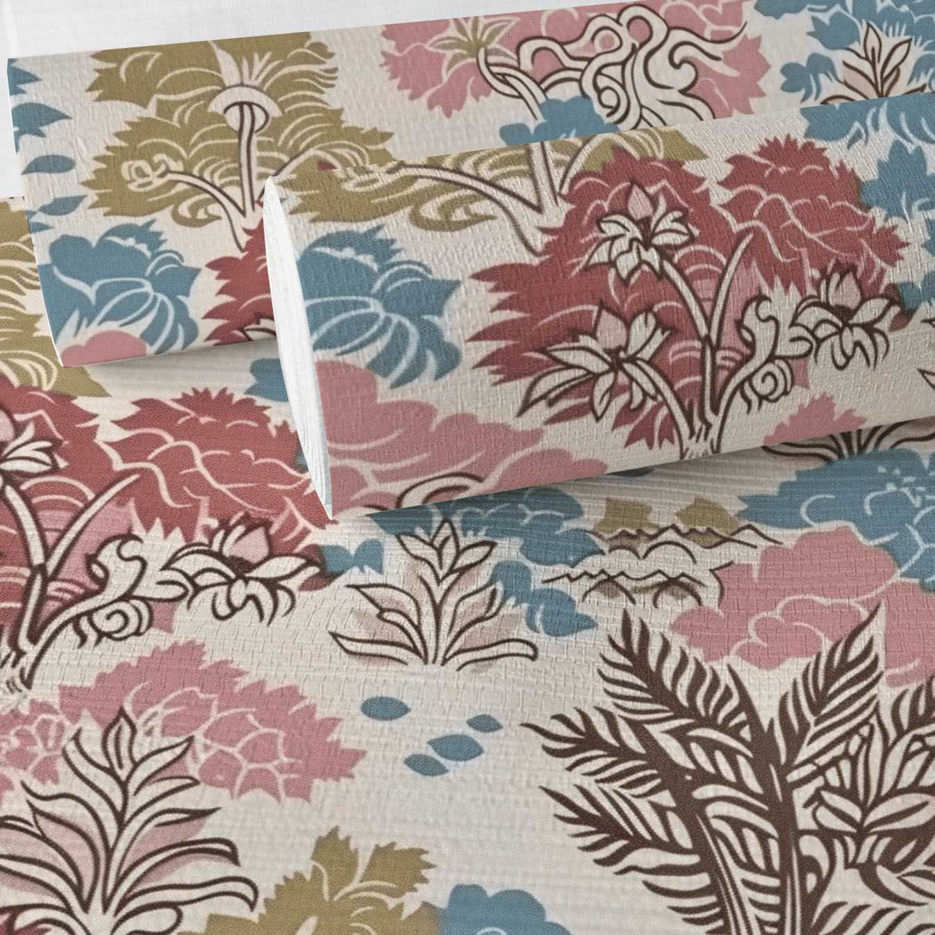 Nostalgic Garden 2 Faux Grasscloth Wallpaper - Painted Paper