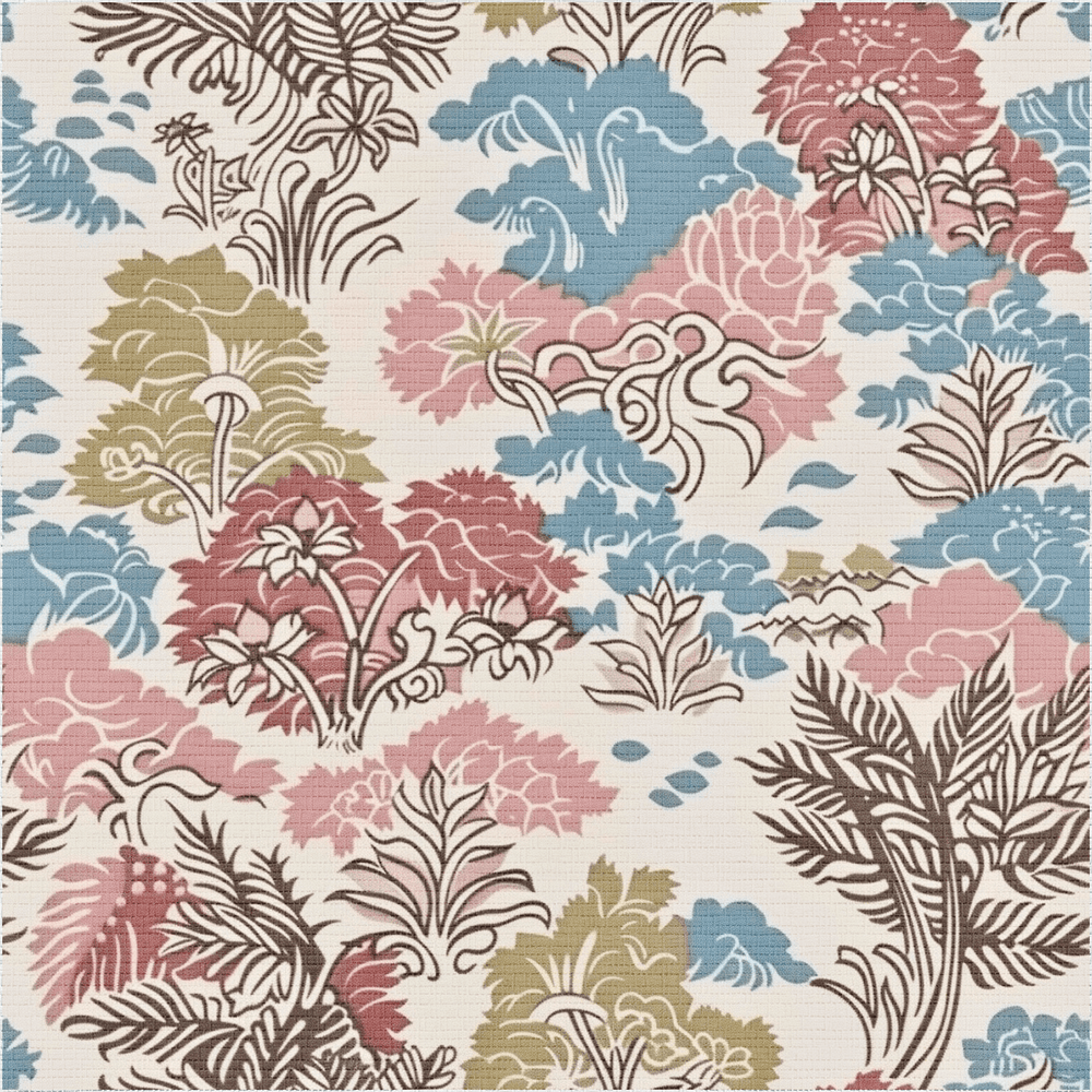 Nostalgic Garden 2 Faux Grasscloth Wallpaper - Painted Paper