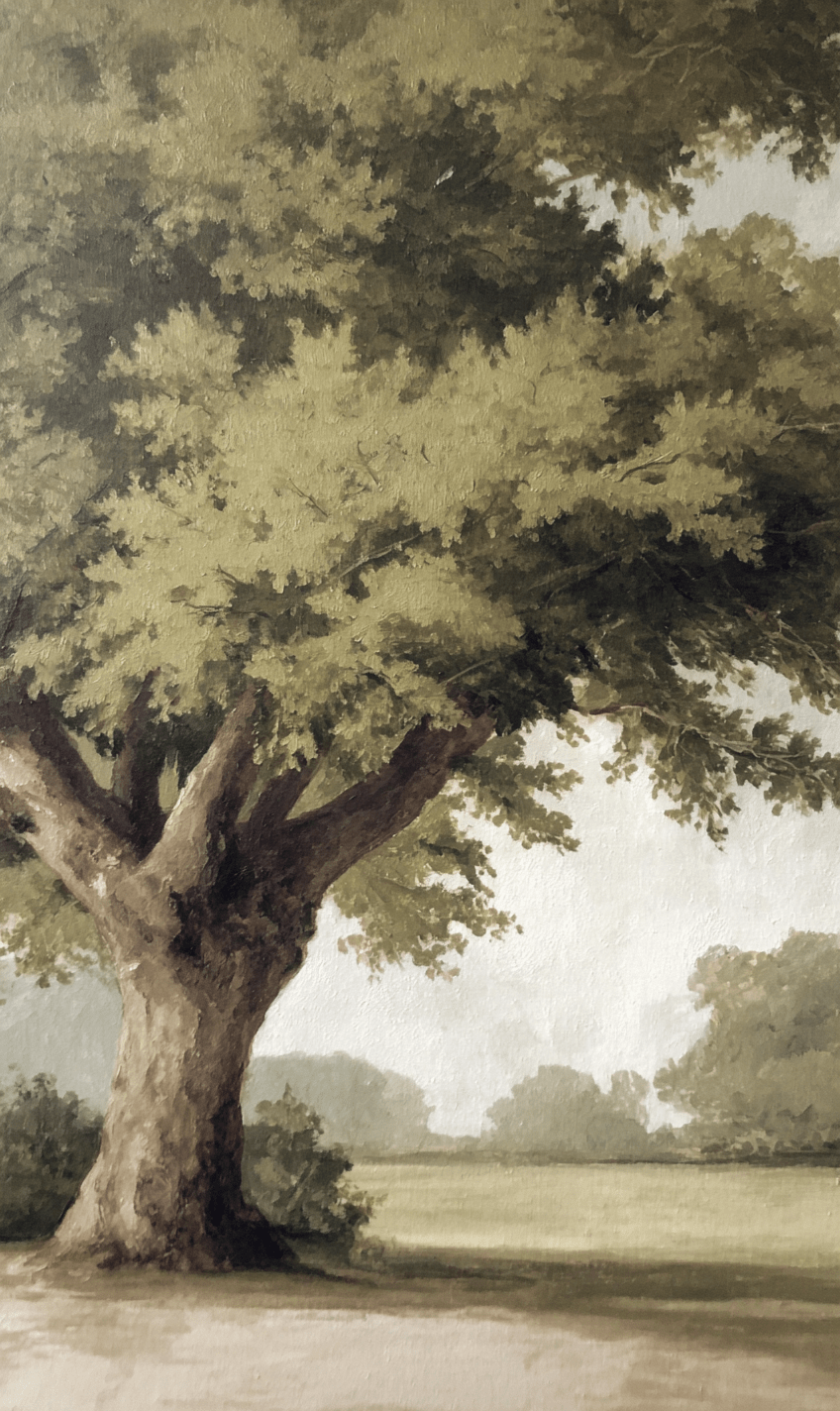 Oak Tree Strokes - Tapestry - Painted Paper