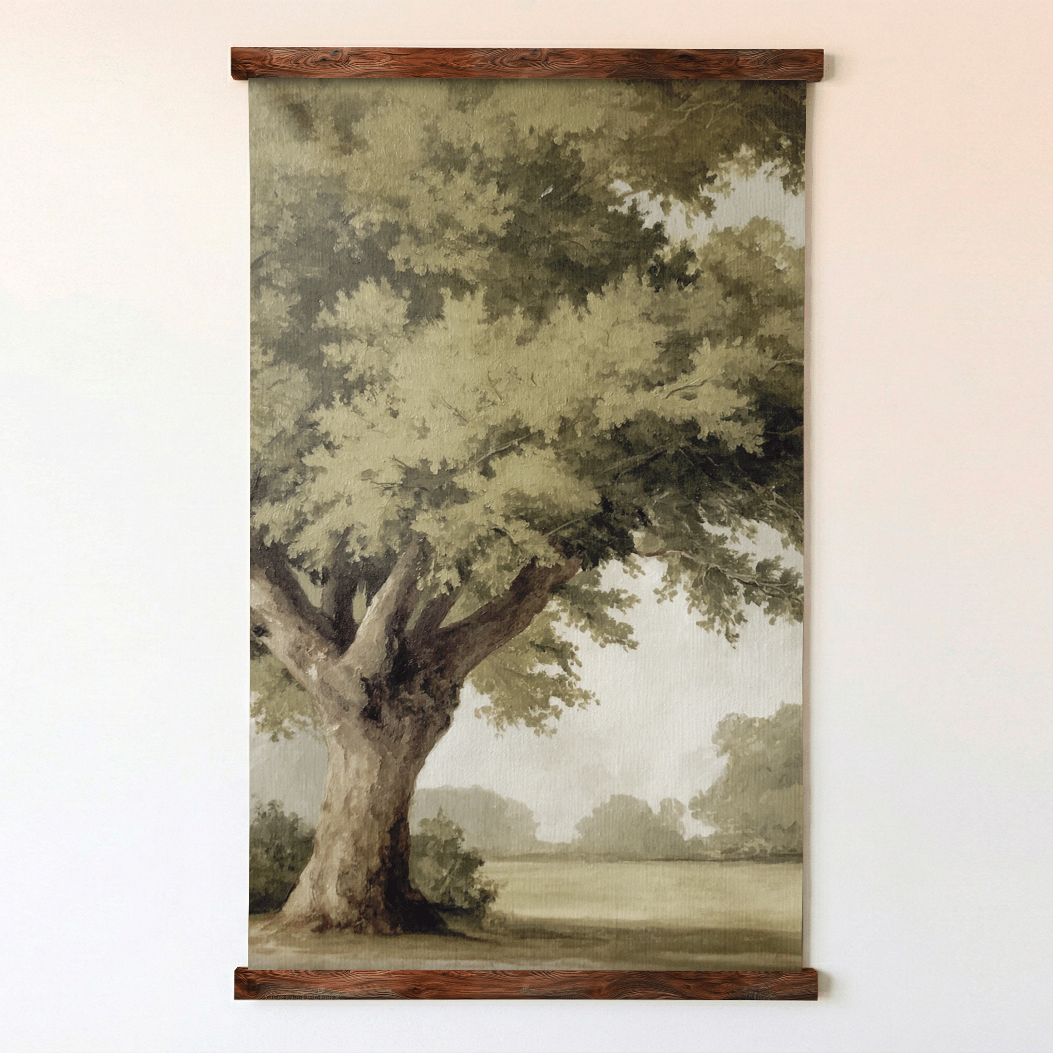 Oak Tree Strokes - Tapestry - Painted Paper