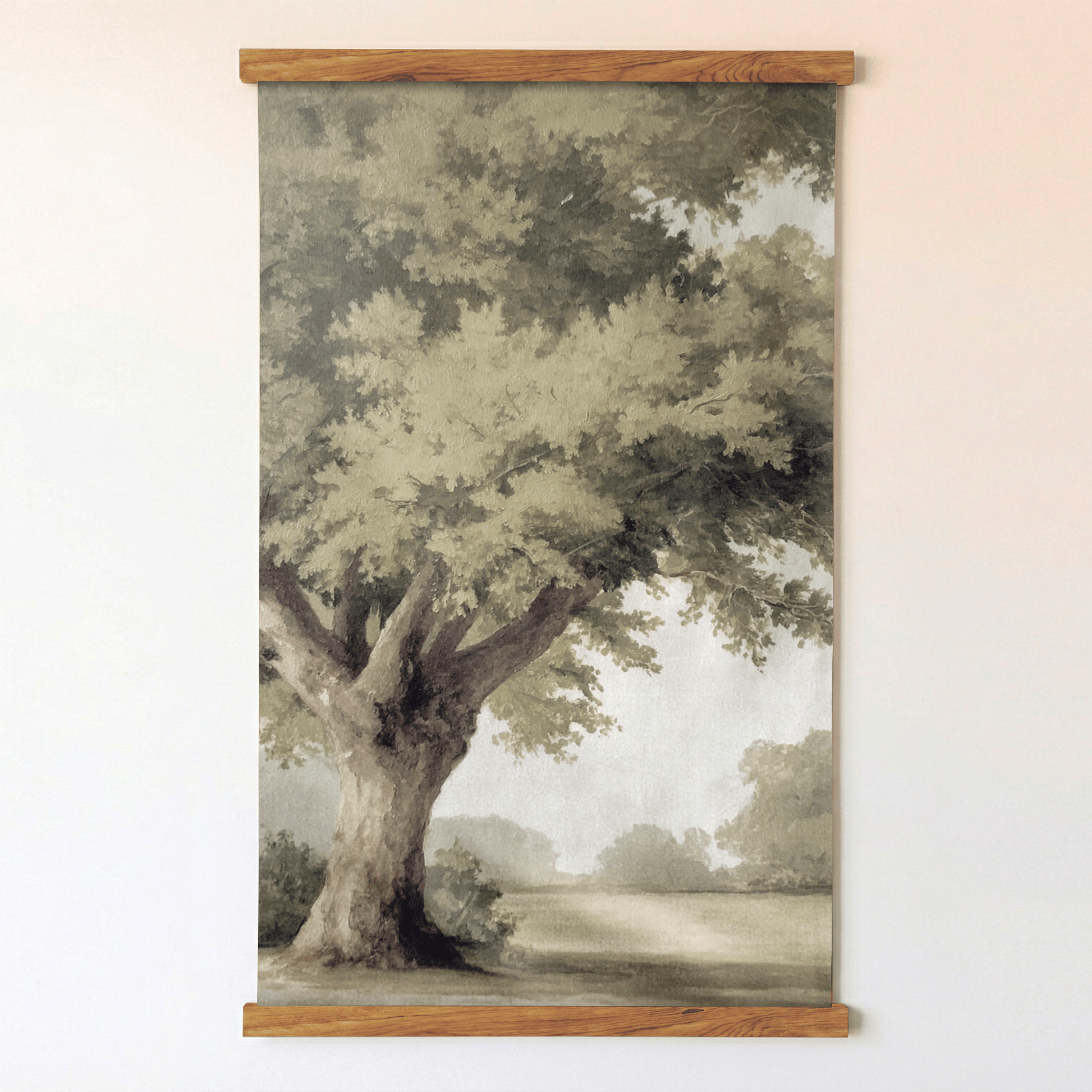 Oak Tree Strokes - Tapestry - Painted Paper
